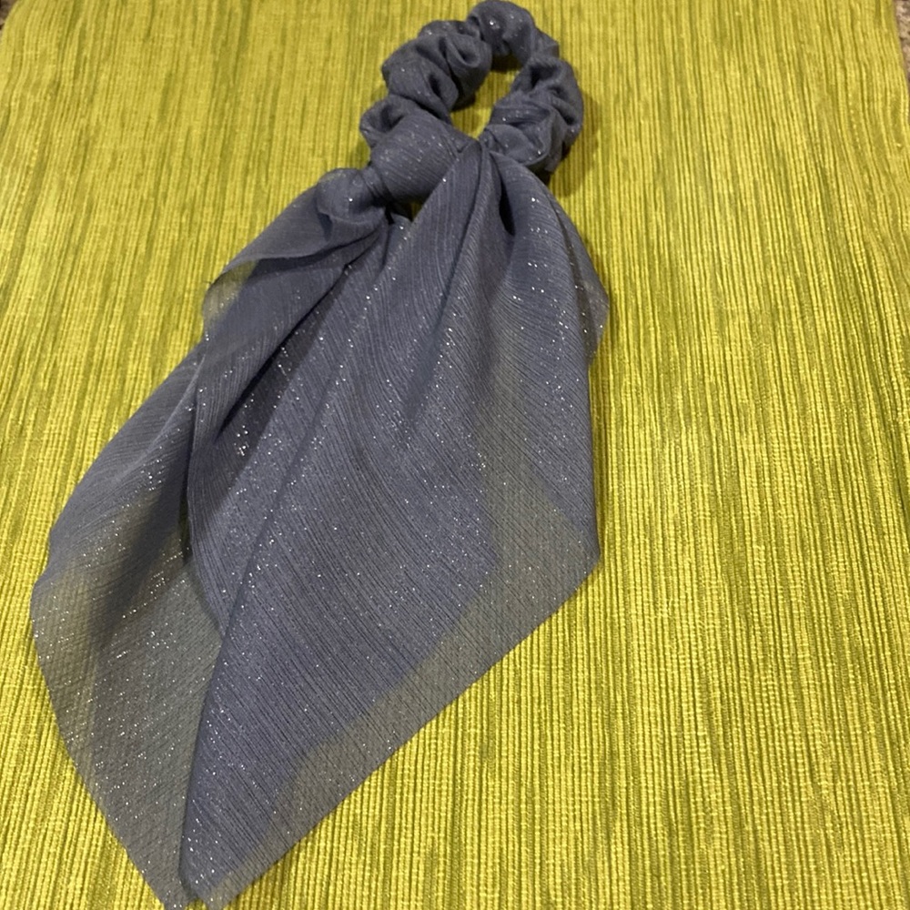Anthropologie Scarf Hair Tie Scrunchie
Pale blue almost blue gray